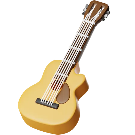 Guitar Accoustic  3D Icon