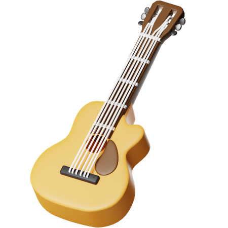 Guitar Accoustic  3D Icon