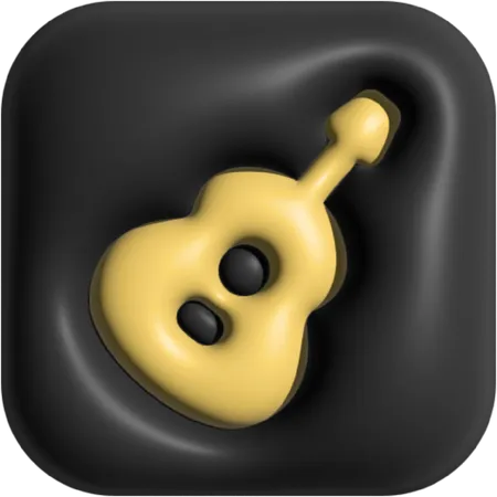 Guitare  3D Icon