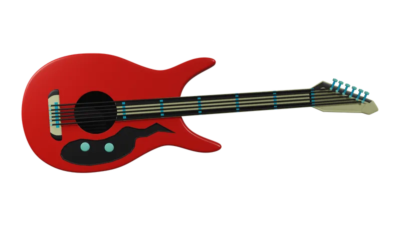 Guitare acoustique  3D Icon