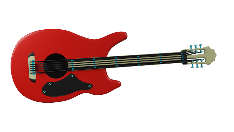 Guitare acoustique  3D Icon