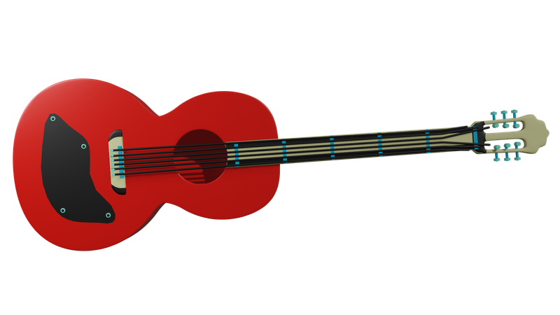 Guitare acoustique  3D Icon