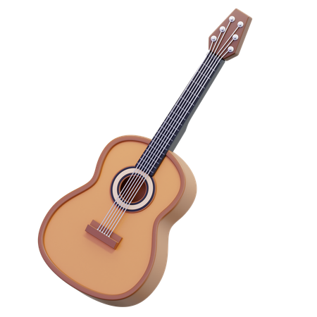 Guitare acoustique  3D Icon