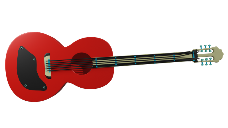 Guitare acoustique  3D Icon