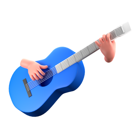 Guitare acoustique  3D Icon