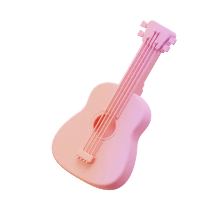 Guitare acoustique  3D Illustration