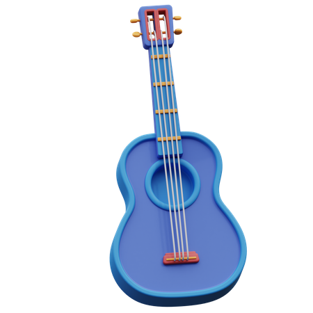 Guitare basse acoustique  3D Icon