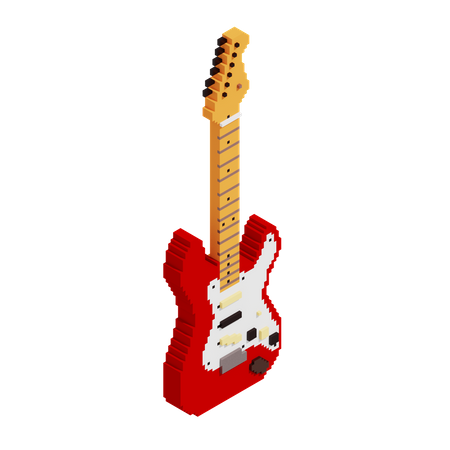 Guitare électrique  3D Illustration