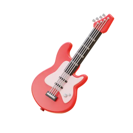 Guitare électrique  3D Illustration