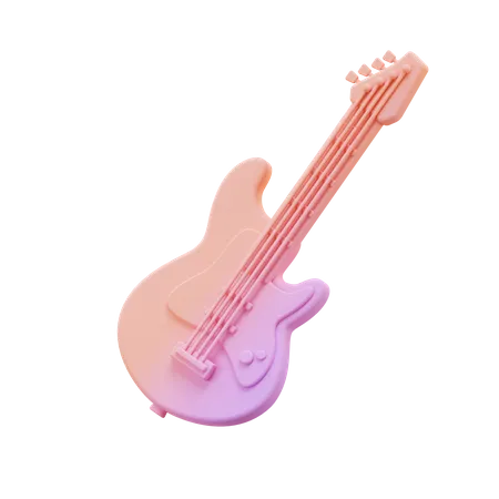 Guitare électrique  3D Illustration