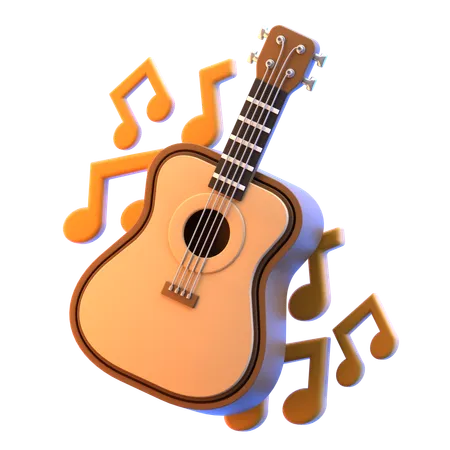 Guitarra  3D Icon