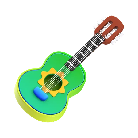 Guitarra  3D Icon