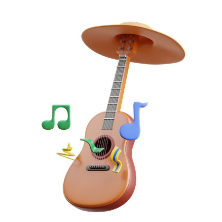 Guitarra  3D Icon