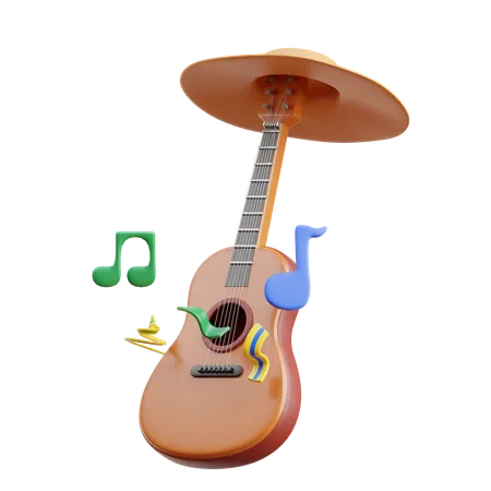 Guitarra  3D Icon