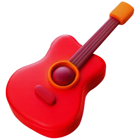 Guitarra  3D Icon