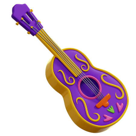 Guitarra  3D Icon