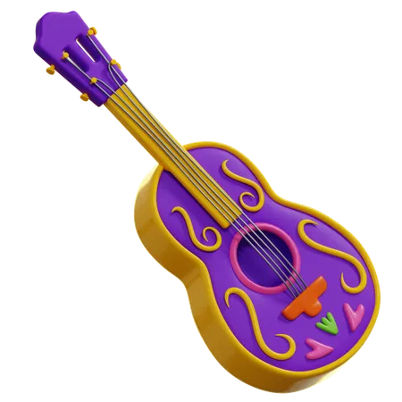 Guitarra  3D Icon