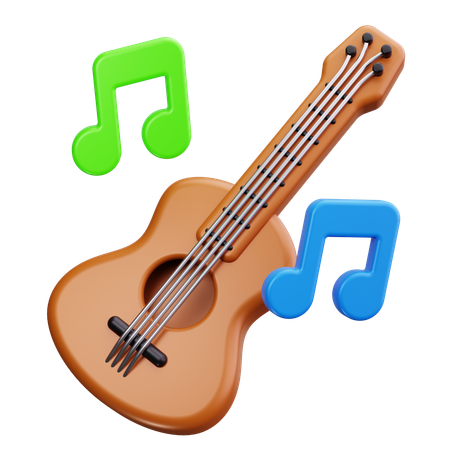 Guitarra  3D Icon