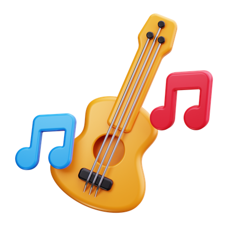 Guitarra  3D Icon