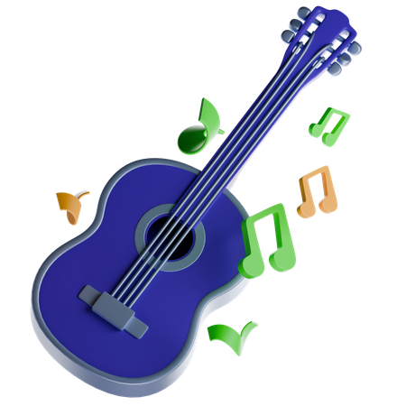 Guitarra  3D Icon