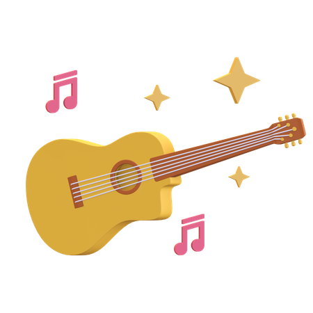 Guitarra  3D Icon