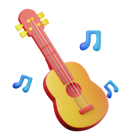 Guitarra  3D Icon