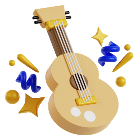 Guitarra  3D Icon