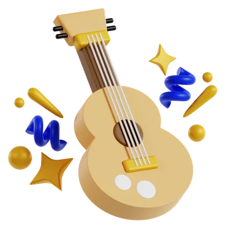 Guitarra  3D Icon