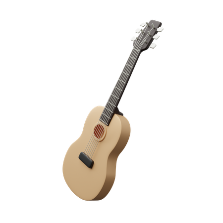 Guitarra acustica  3D Icon