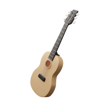 Guitarra acustica  3D Icon