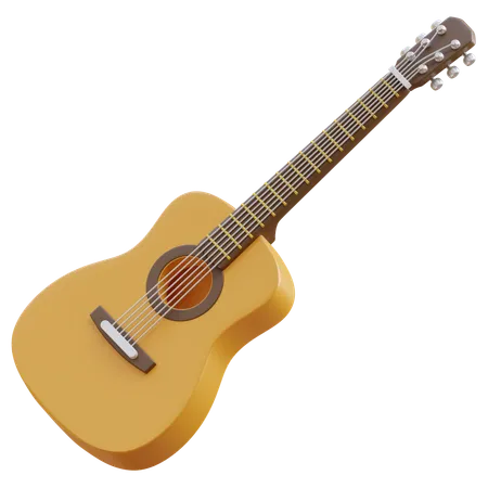 Guitarra acustica  3D Icon