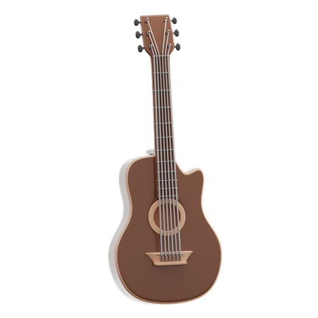 Guitarra acustica  3D Icon