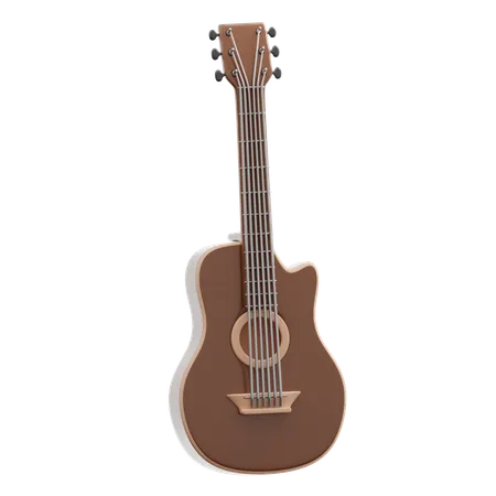 Guitarra acustica  3D Icon