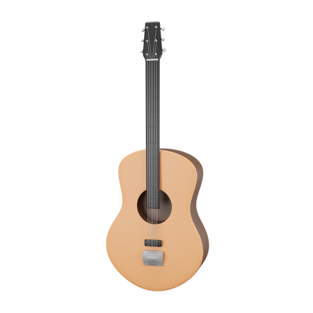 Guitarra acustica  3D Illustration