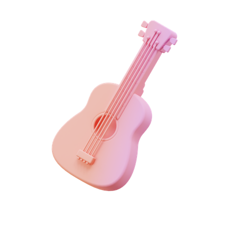 Guitarra acustica  3D Illustration