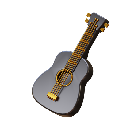 Guitarra acustica  3D Illustration