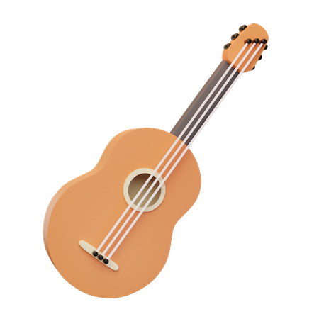 Guitarra acustica  3D Icon