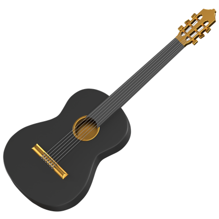 Guitarra acustica  3D Icon
