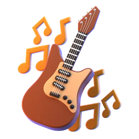 Guitarra electrica  3D Icon