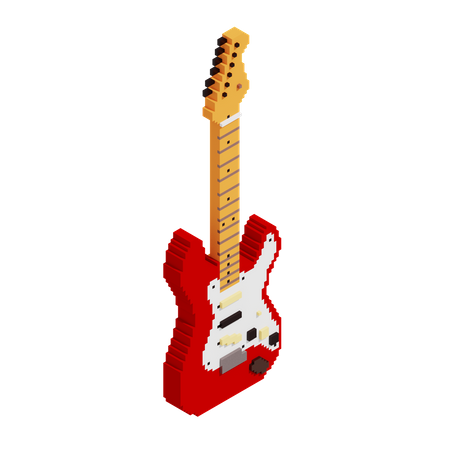 Guitarra electrica  3D Illustration