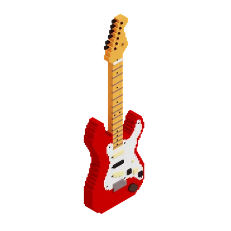 Guitarra electrica  3D Illustration