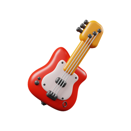 Guitarra electrica  3D Illustration