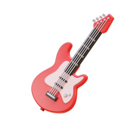 Guitarra electrica  3D Illustration