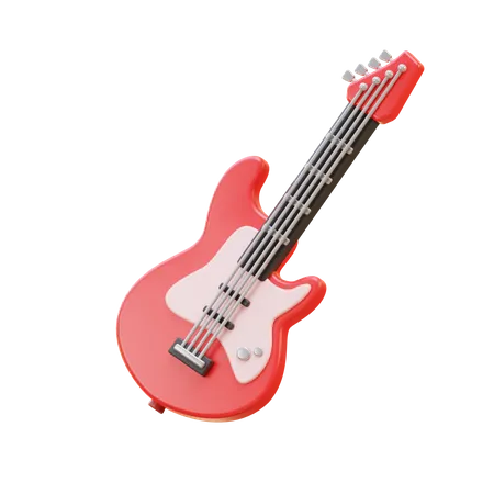 Guitarra electrica  3D Illustration