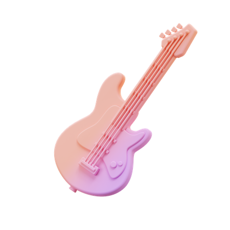 Guitarra electrica  3D Illustration