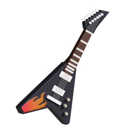 Guitarra electrica  3D Icon