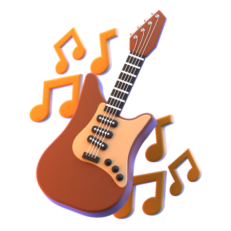 Guitarra elétrica  3D Icon