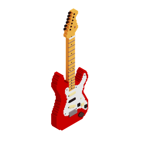 Guitarra elétrica  3D Illustration