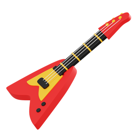 Guitarra eletrônica  3D Illustration