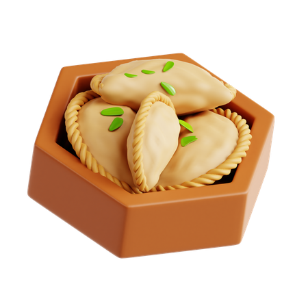 Gujiya  3D Icon